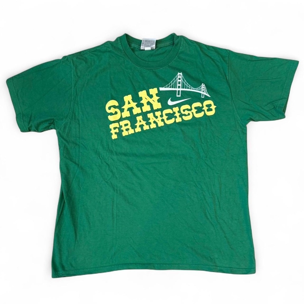 Vintage Nike San Francisco Golden Gate Bridge Graphic Tee Men's Size XL 90s Y2K